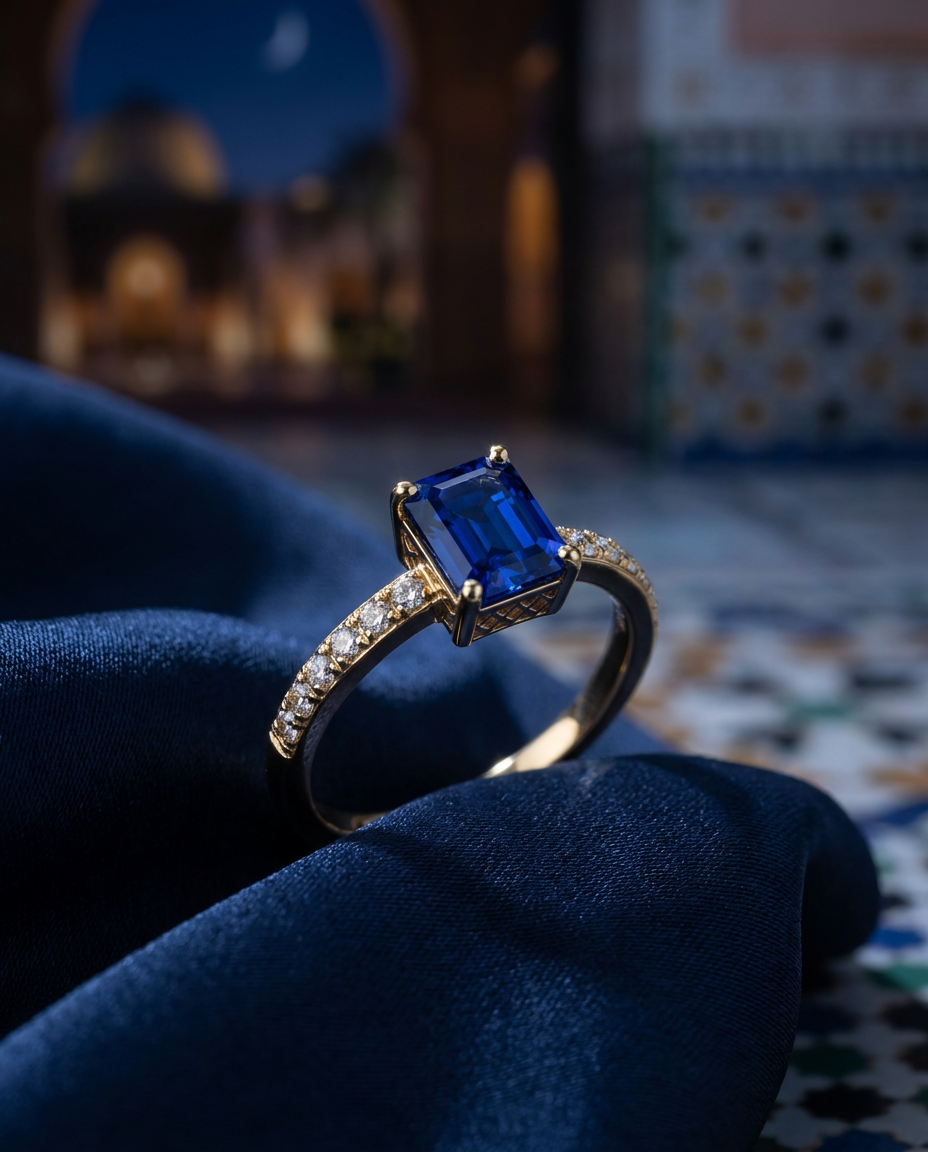 Bague ZAAYNAA en lumière cinématique